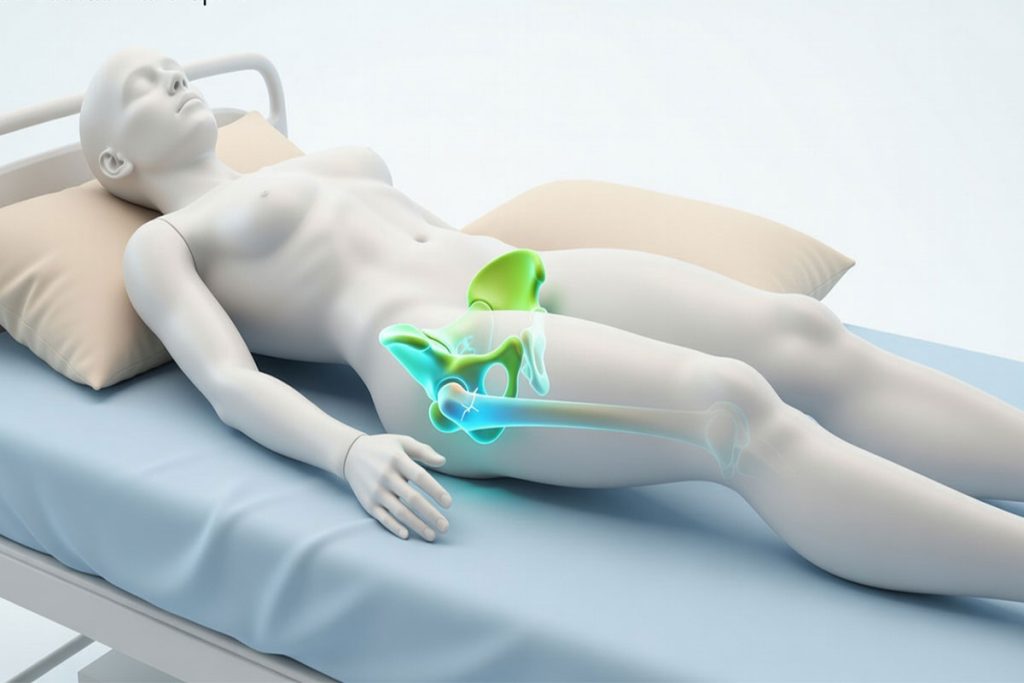 نحوه خوابیدن با لگن ترک خورده