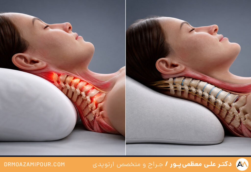  علت گردن درد بعد از خواب