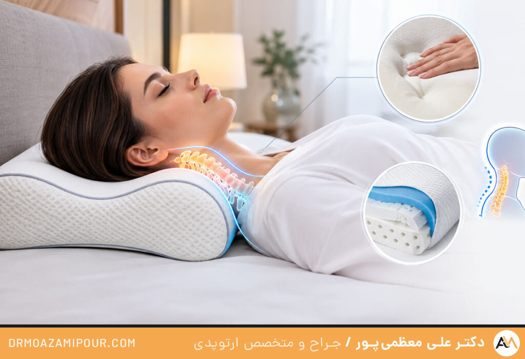 تاثیر بالش بر گردن درد
